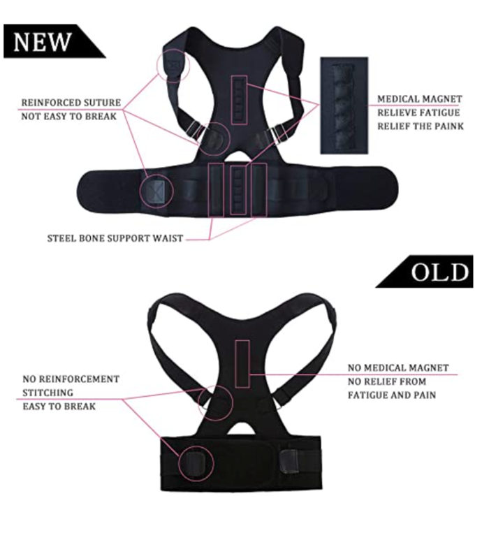 Adjustable Posture Corrector W/ Magnetic Back Braces for Back Pain – Generu